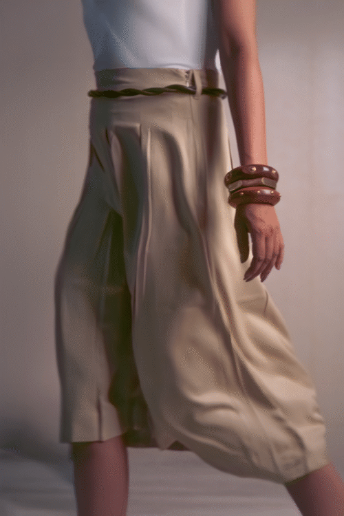 Linen High-Low Skirt