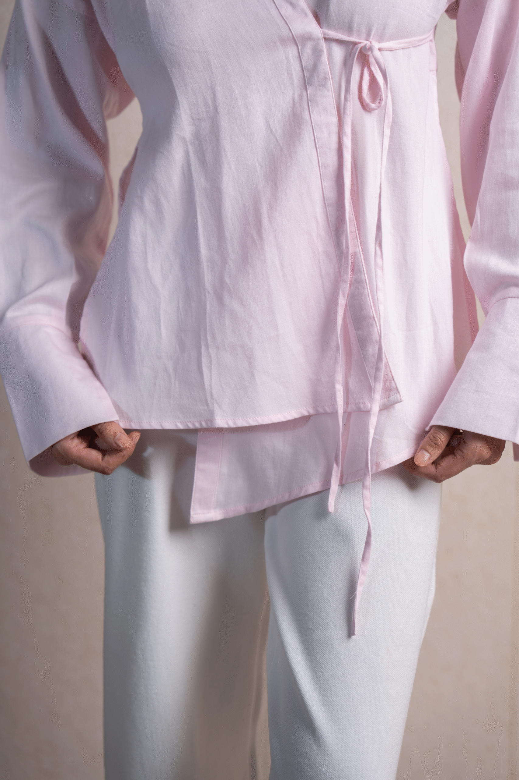 Shirt with Tie Detail - Image 4