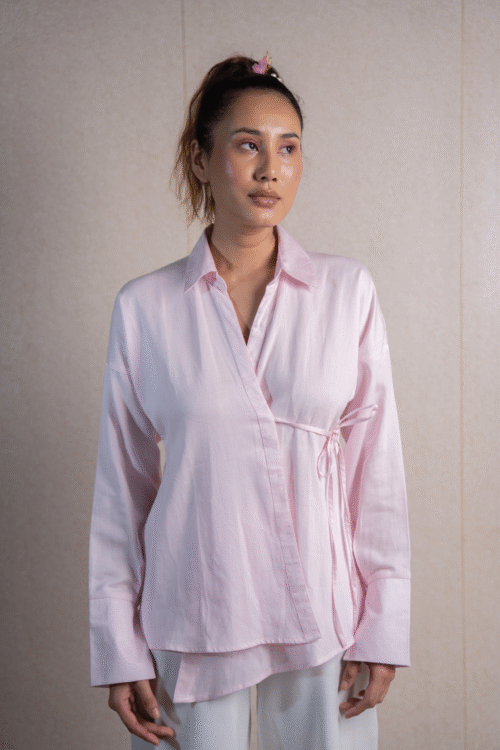 Shirt with Tie Detail