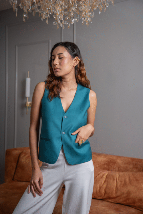 Tailored Teal Vest