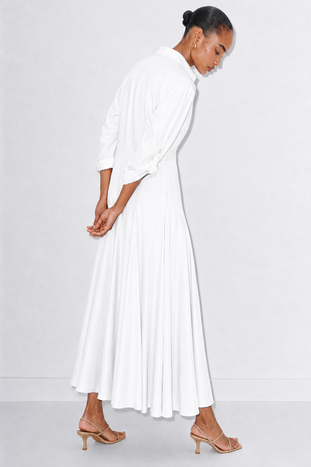 Classic Fit-and-Flare Midi Dress - Image 5